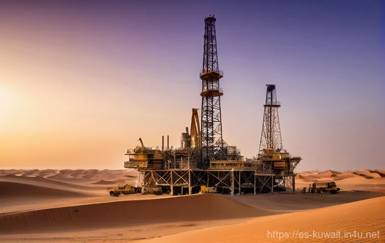 쿠웨이트의 석유 생산 공정 - **"Legacy of Black Gold: Historic Oil Field and Modern Exploration in the Kuwaiti Desert"**
    A pa...